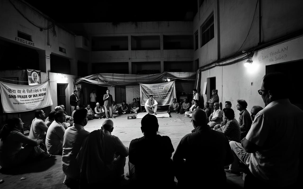 Community gathering for awareness and dialogue in India